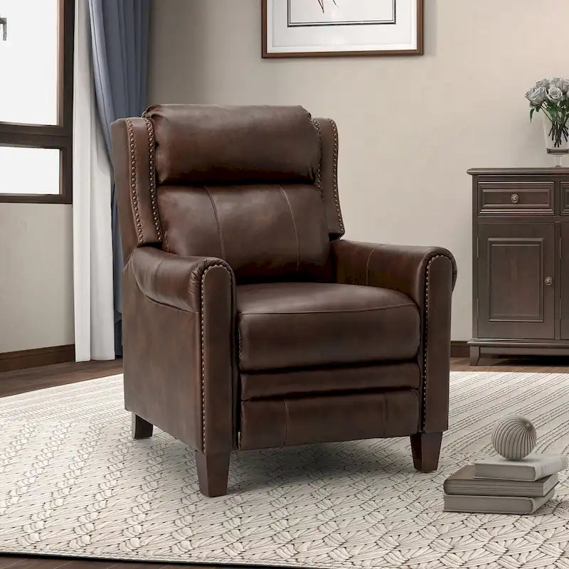 32.48 Wide Genuine Leather Manual Recliner