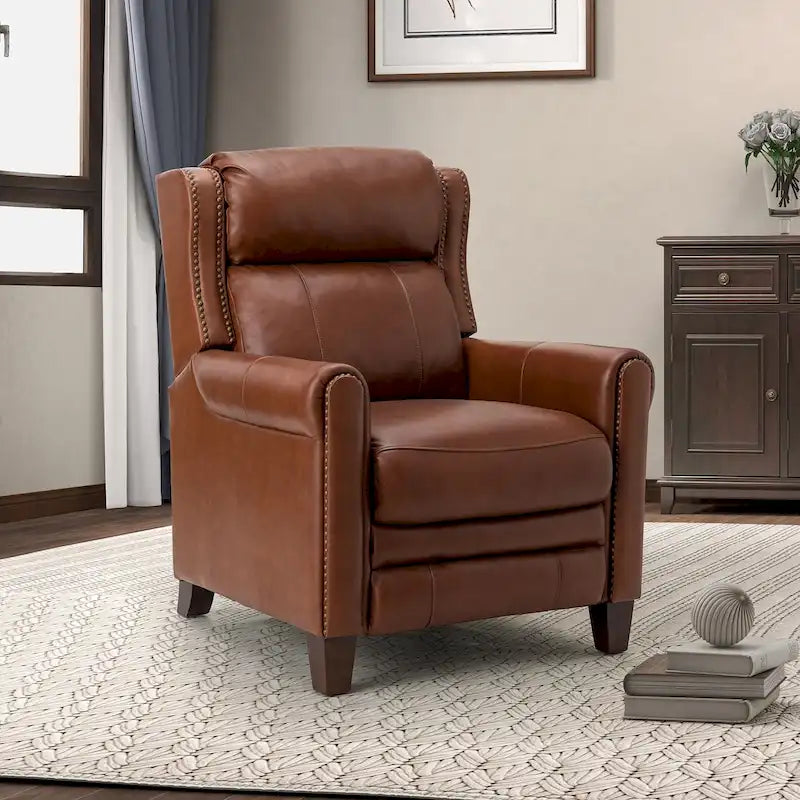 32.48 Wide Genuine Leather Manual Recliner