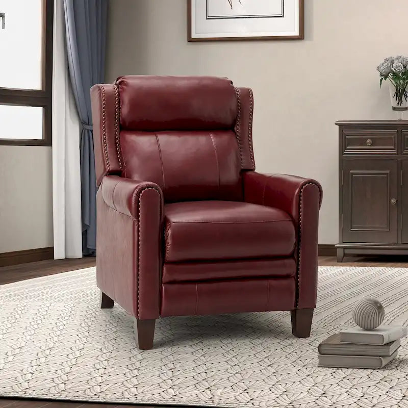 32.48 Wide Genuine Leather Manual Recliner