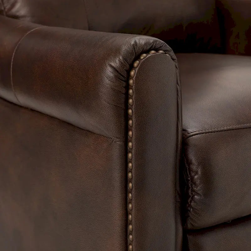 32.48 Wide Genuine Leather Manual Recliner