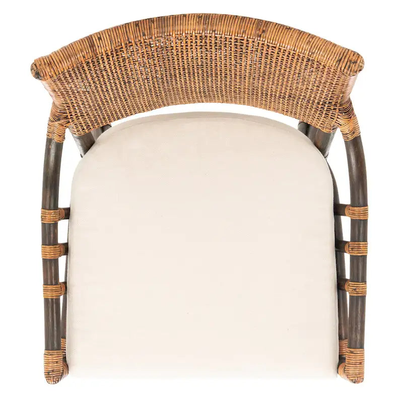 Coastal Rattan Cushion Chair 22 W x 24 L x 37 H 22W x 24D x 37H