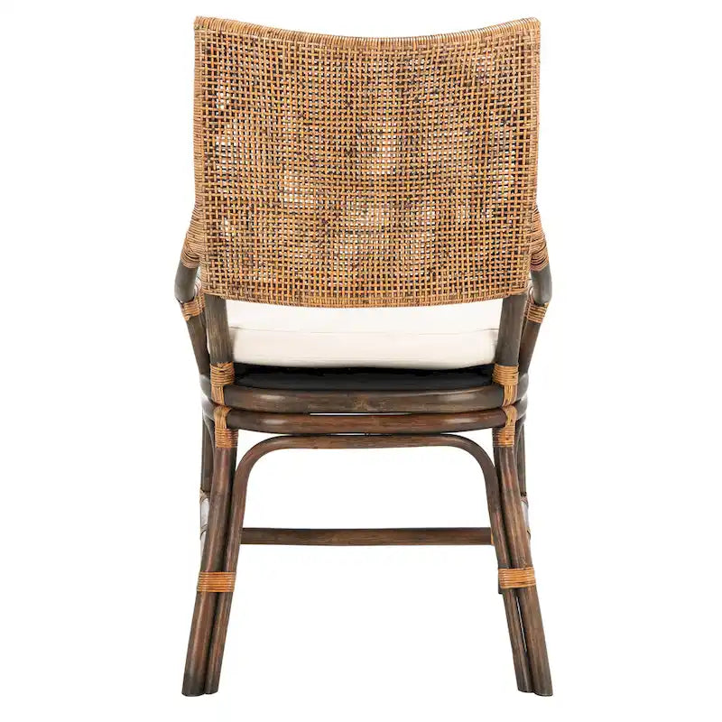 Coastal Rattan Cushion Chair 22 W x 24 L x 37 H 22W x 24D x 37H