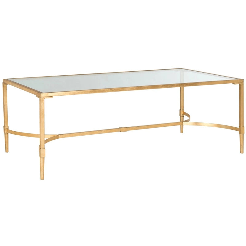 Gold Coffee Table 50 x 26 x 18 50Wx26Dx18H