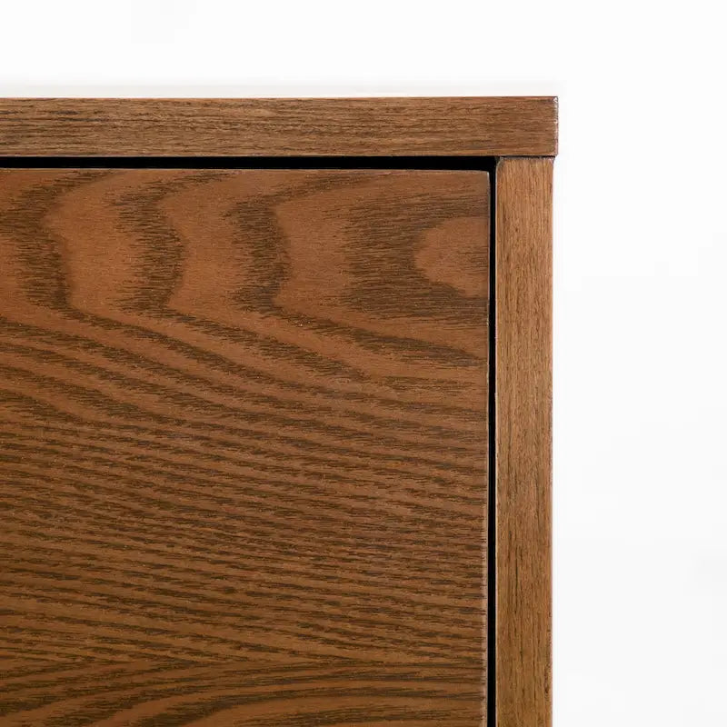 Midcentury Walnut 5-Drawer Chest with Interlocking Drawers