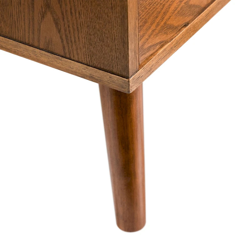 Midcentury Walnut 5-Drawer Chest with Interlocking Drawers