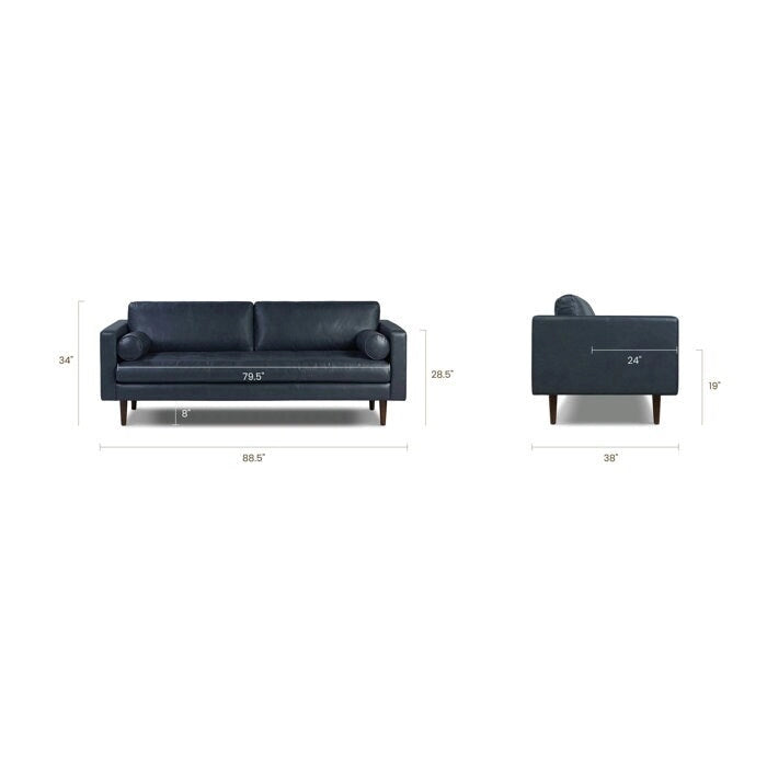 88.5 Sofa Genuine Italian Leather