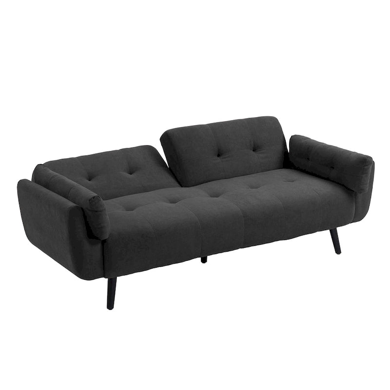 75 Convertible Sleeper Sofa Bed With Adjustable Tufted Back