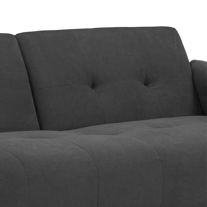 75 Convertible Sleeper Sofa Bed With Adjustable Tufted Back