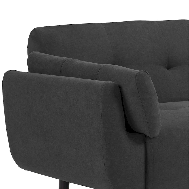 75 Convertible Sleeper Sofa Bed With Adjustable Tufted Back