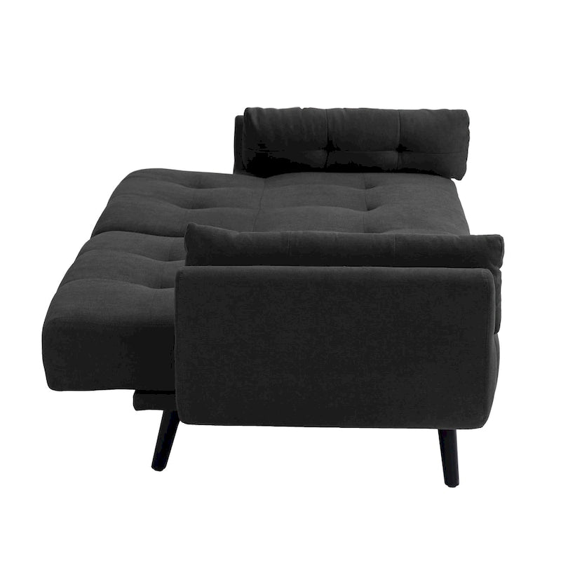 75 Convertible Sleeper Sofa Bed With Adjustable Tufted Back