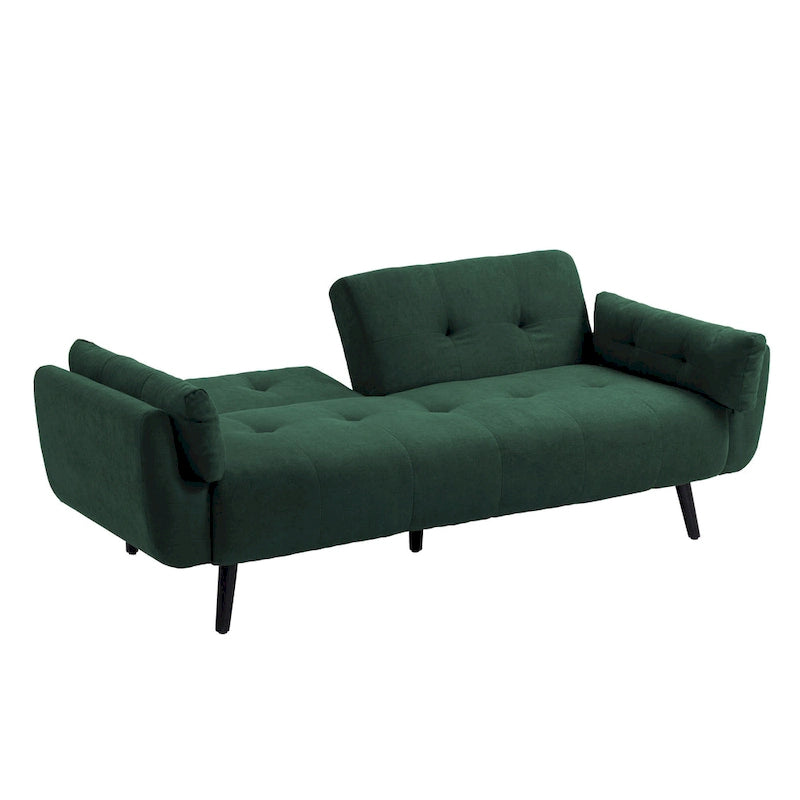 75 Convertible Sleeper Sofa Bed With Adjustable Tufted Back