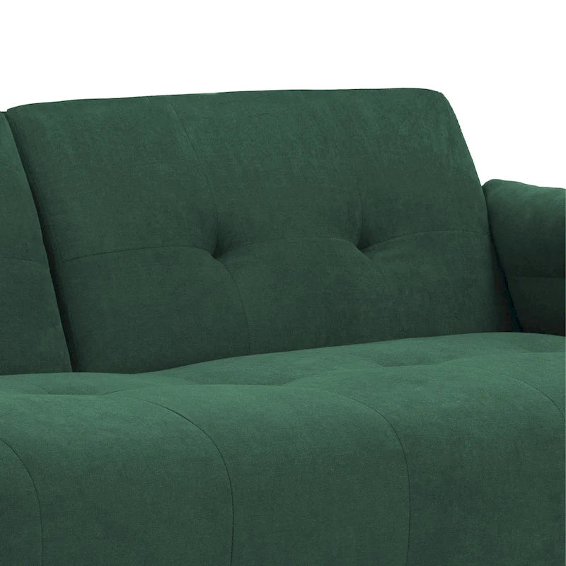 75 Convertible Sleeper Sofa Bed With Adjustable Tufted Back