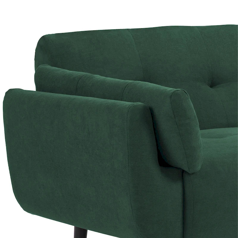 75 Convertible Sleeper Sofa Bed With Adjustable Tufted Back