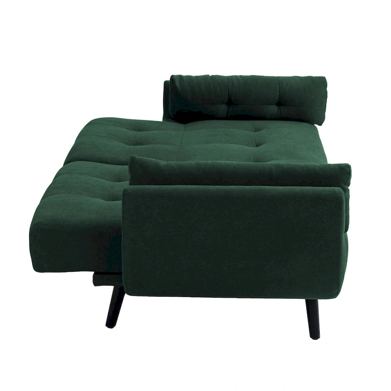 75 Convertible Sleeper Sofa Bed With Adjustable Tufted Back