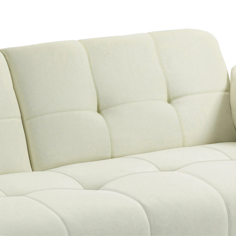 75 Convertible Sleeper Sofa Bed With Adjustable Tufted Back