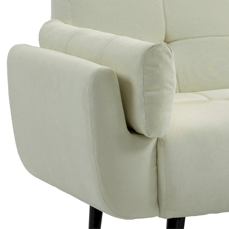 75 Convertible Sleeper Sofa Bed With Adjustable Tufted Back