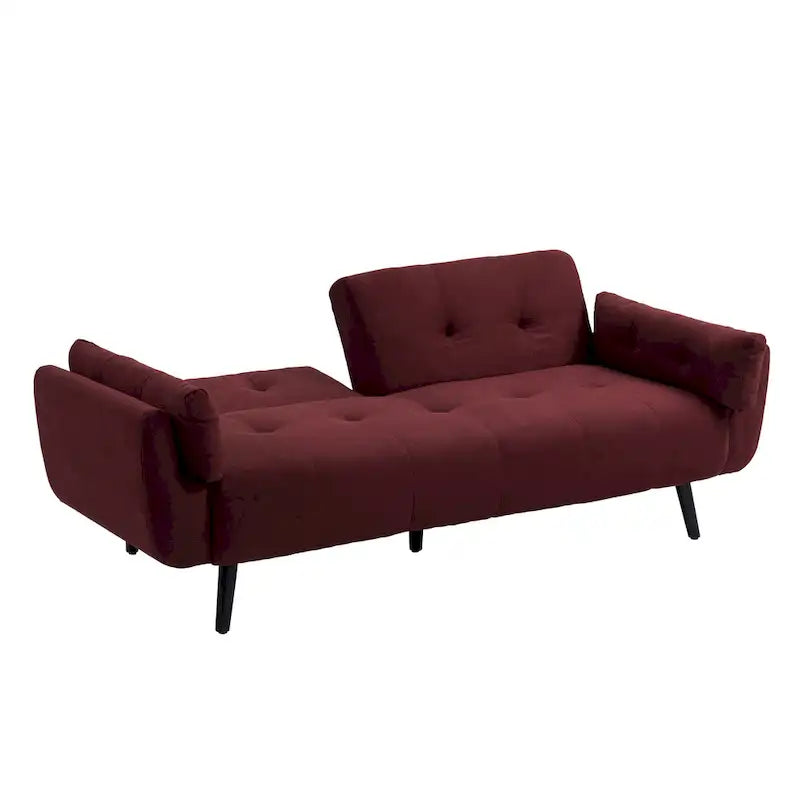 75 Convertible Sleeper Sofa Bed With Adjustable Tufted Back
