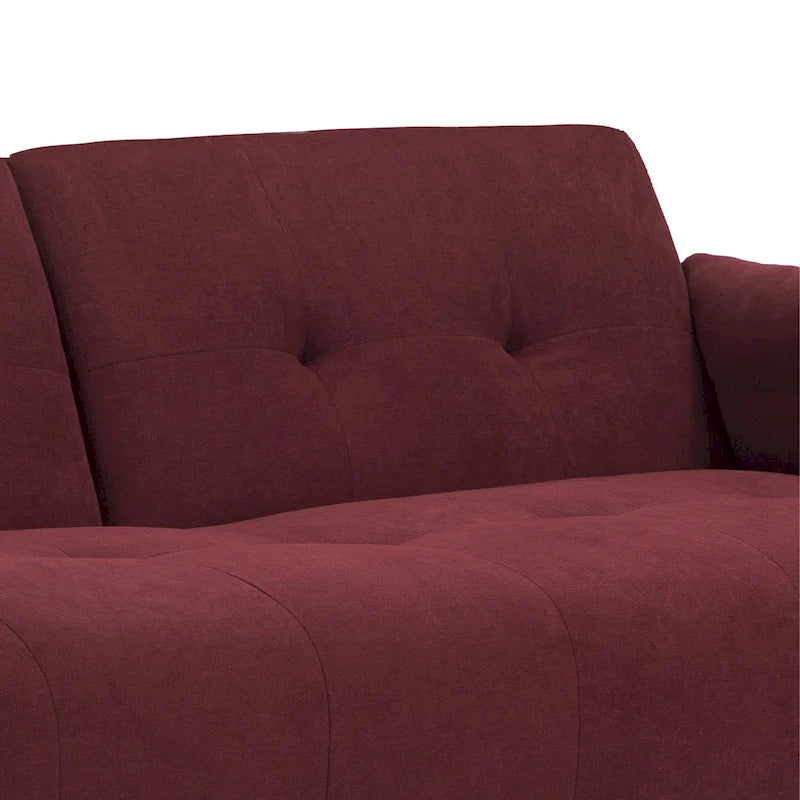 75 Convertible Sleeper Sofa Bed With Adjustable Tufted Back