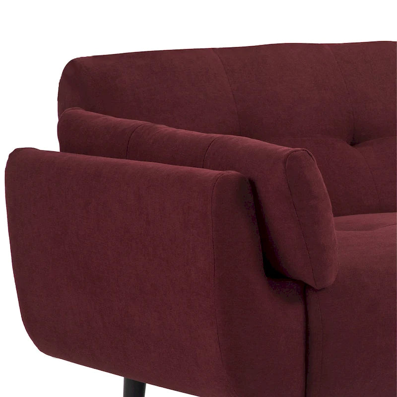75 Convertible Sleeper Sofa Bed With Adjustable Tufted Back