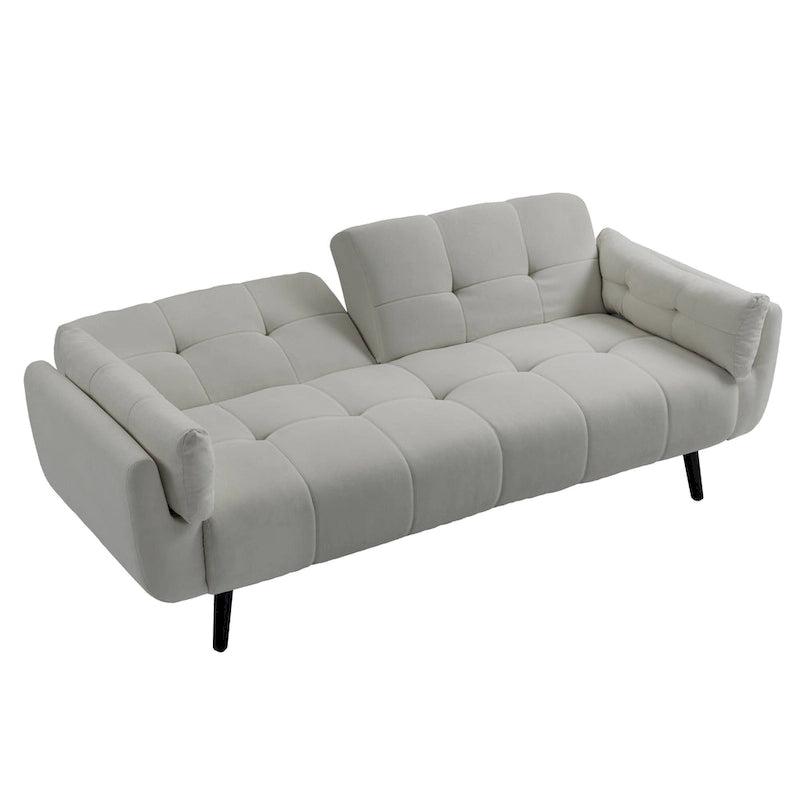 75 Convertible Sleeper Sofa Bed With Adjustable Tufted Back
