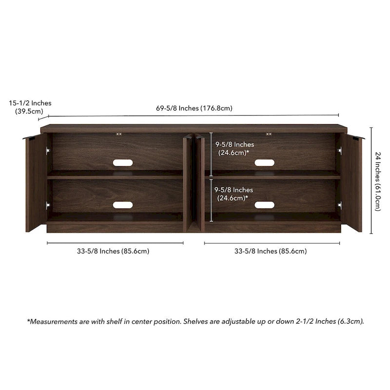 Rectangular TV Stand for TV's up to 78 70 Wide