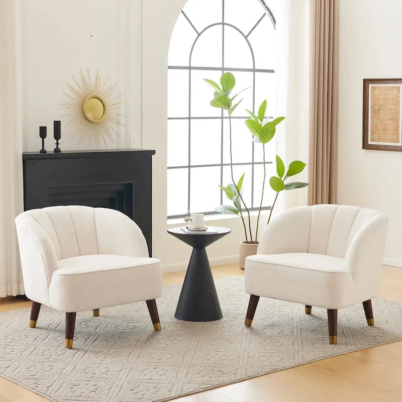 Modern Upholstered Club Chair (Set of 2)
