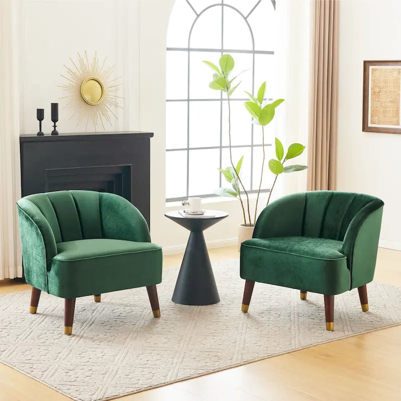 Modern Upholstered Club Chair (Set of 2)