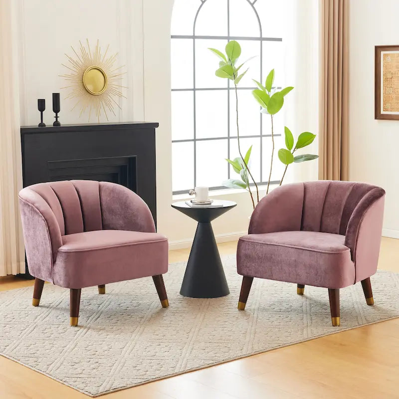 Modern Upholstered Club Chair (Set of 2)