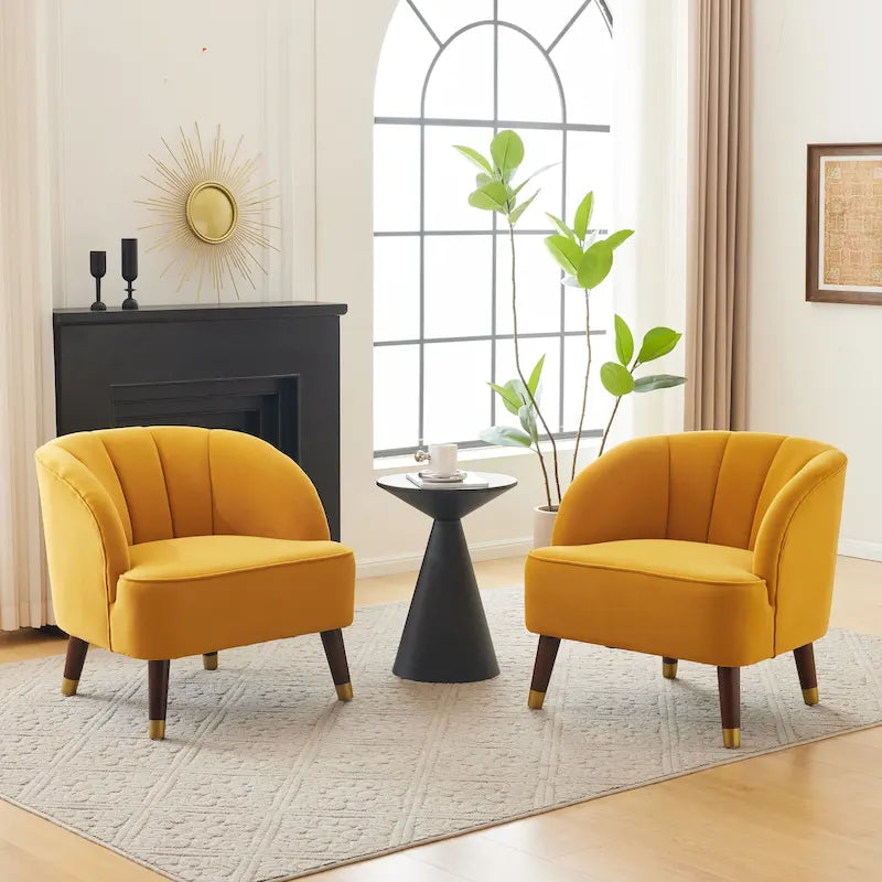 Modern Upholstered Club Chair (Set of 2)