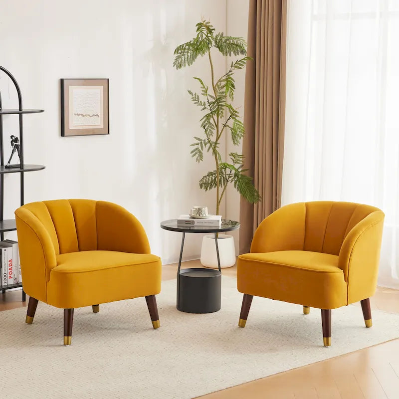 Mokena Modern Upholstered Club Chair (Set of 2) by Christopher Knight Home