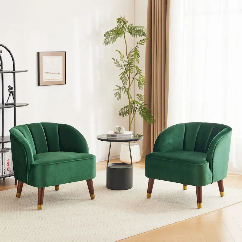 Modern Upholstered Club Chair (Set of 2)