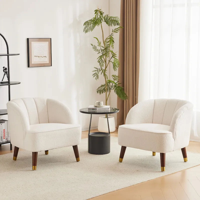 Modern Upholstered Club Chair (Set of 2)