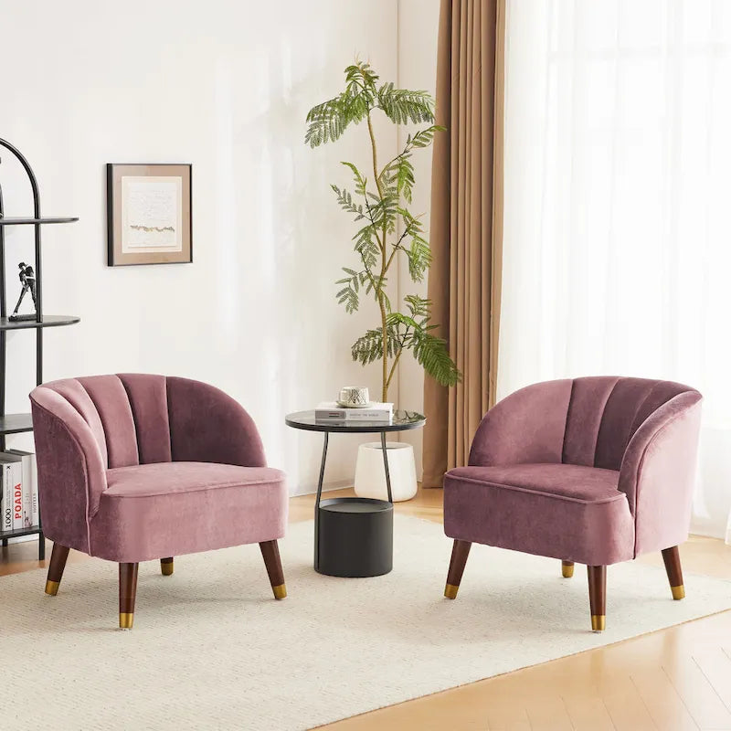 Modern Upholstered Club Chair (Set of 2)