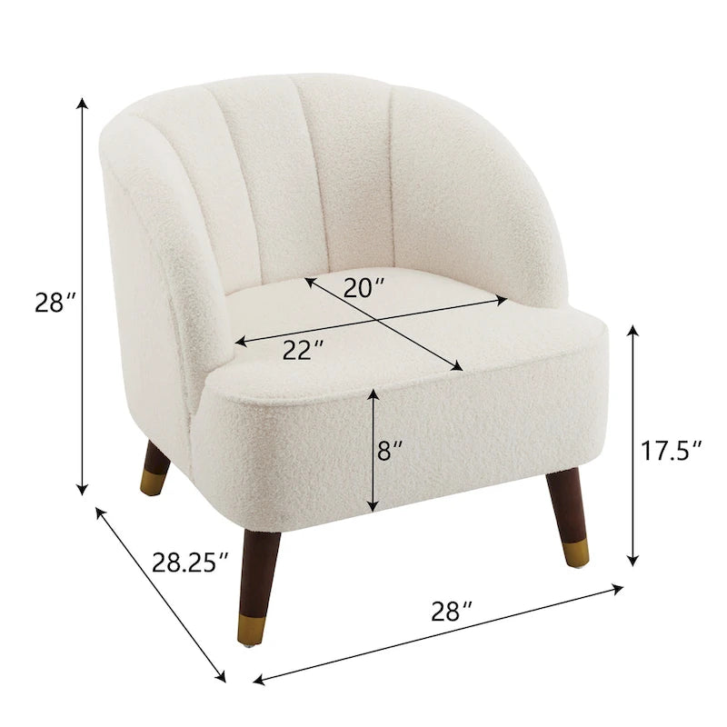 Modern Upholstered Club Chair (Set of 2)