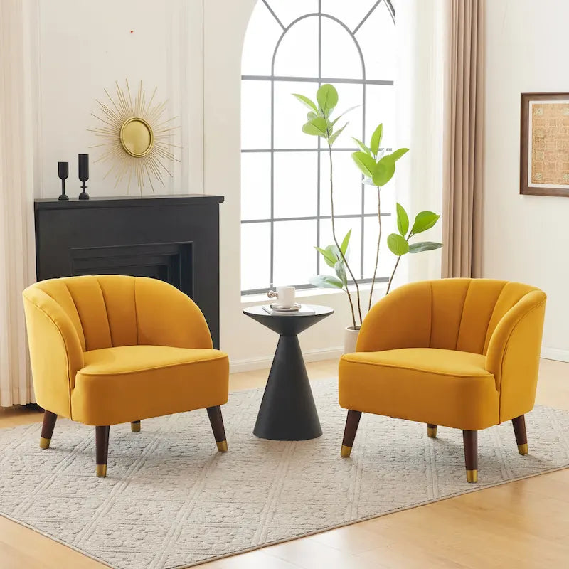 Modern Upholstered Club Chair (Set of 2)