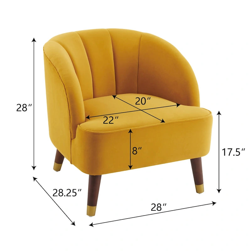 Modern Upholstered Club Chair (Set of 2)