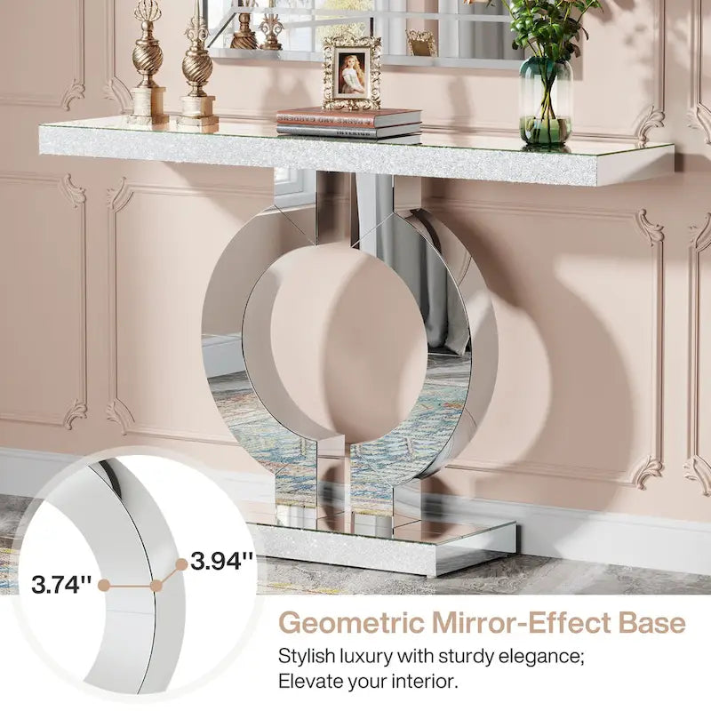 43 Modern Mirrored Console Sofa Table for Entryway