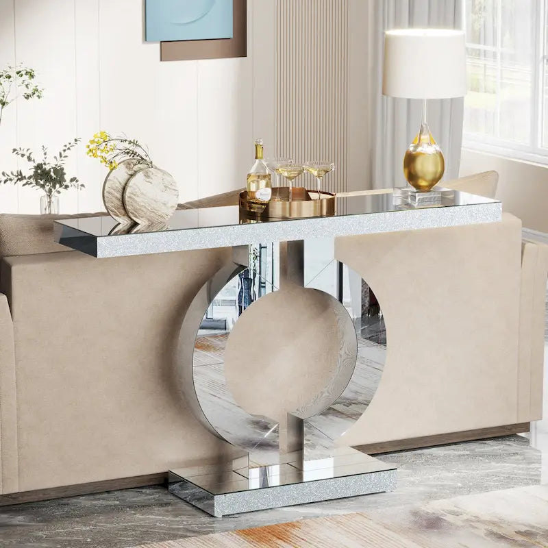 43 Modern Mirrored Console Sofa Table for Entryway