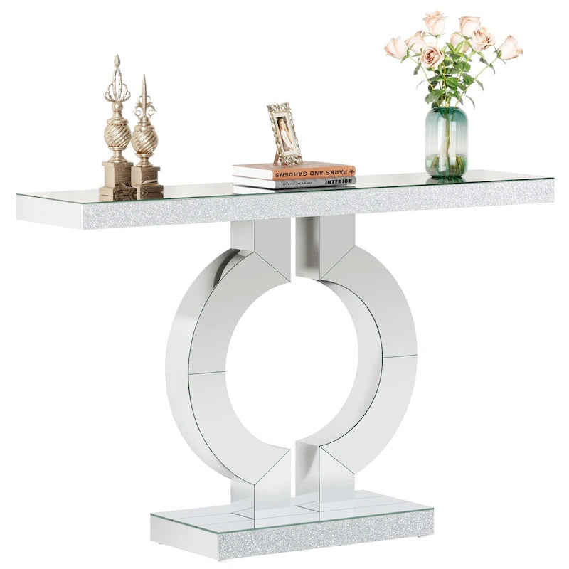 43 Modern Mirrored Console Sofa Table for Entryway