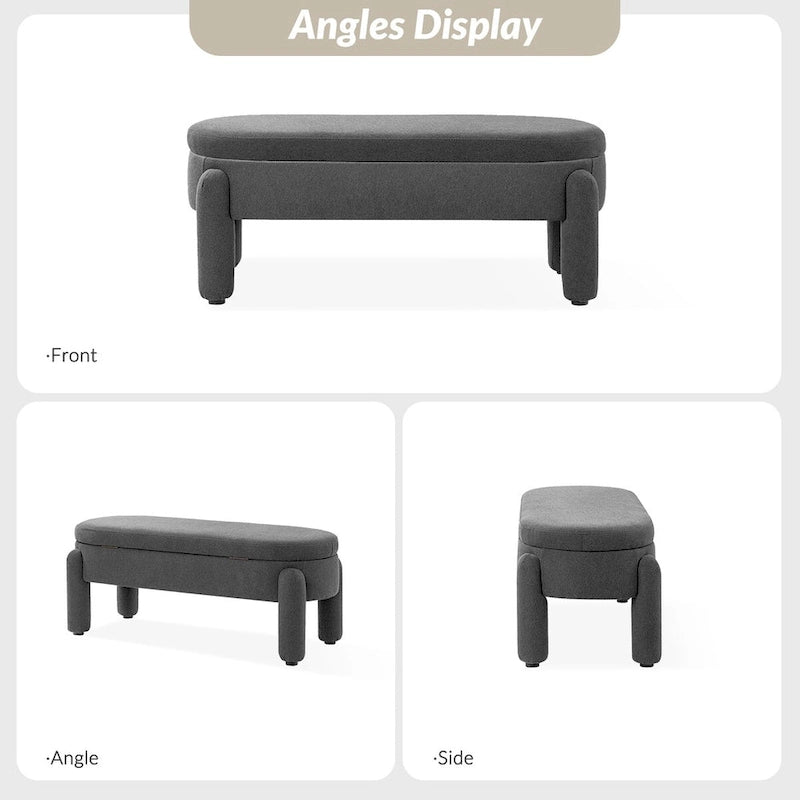 Modern Flip Top Storage Bench