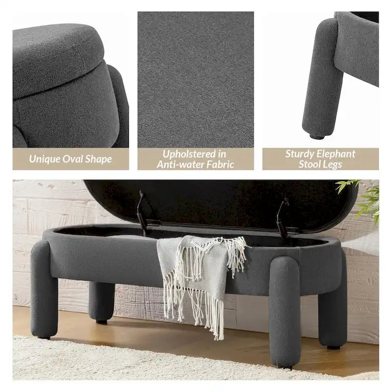 Modern Flip Top Storage Bench