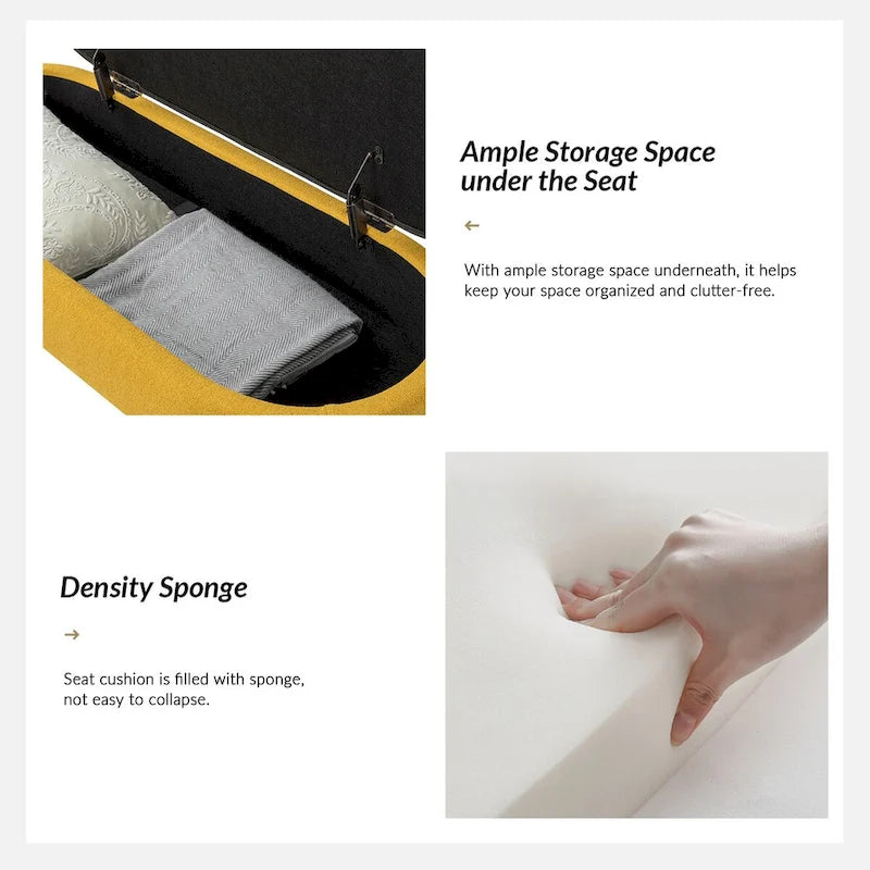 Modern Flip Top Storage Bench