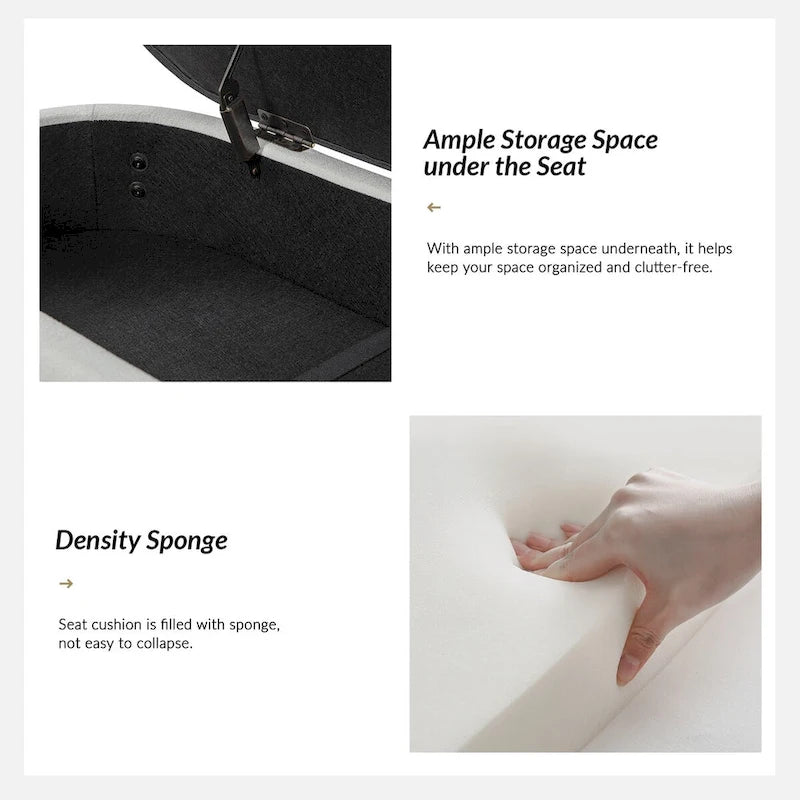 Modern Flip Top Storage Bench