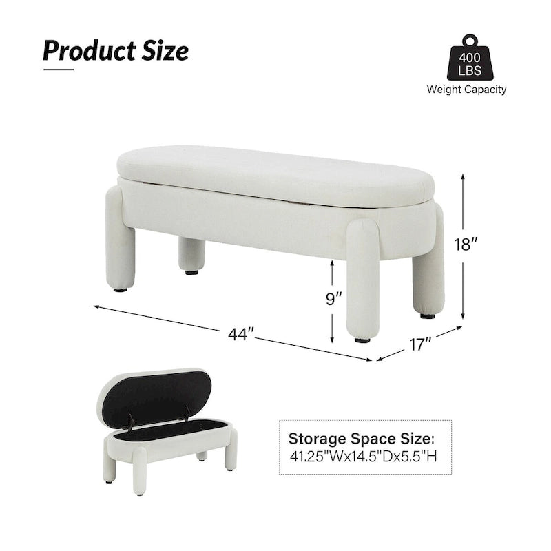 Modern Flip Top Storage Bench