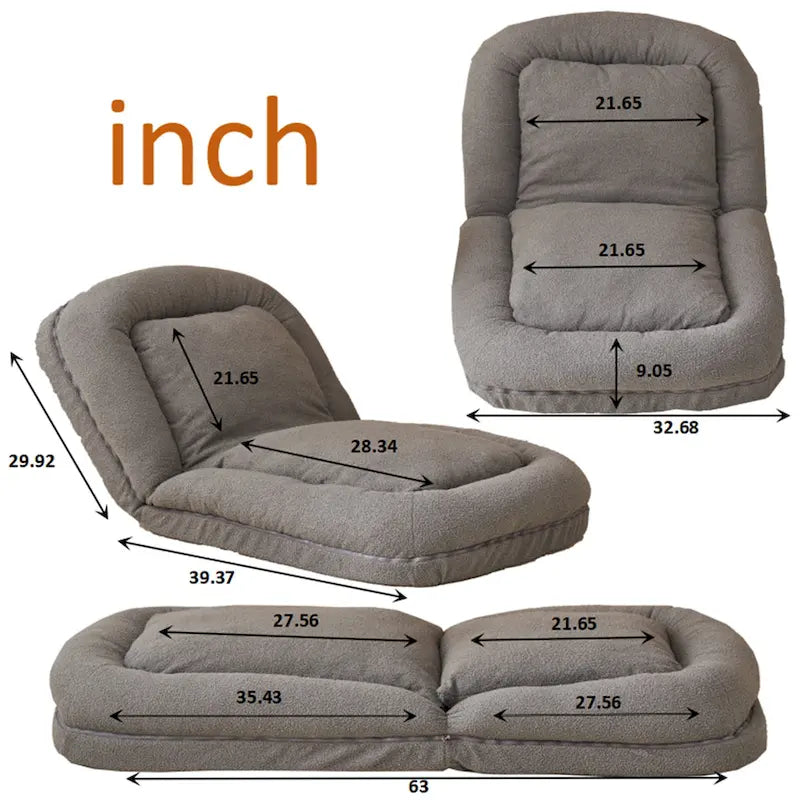 42.5 Upholstered Reclining Sleeper Sofa